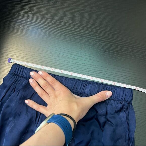 DONNI. Silky Flared Pants in Navy Blue XS NWT - Picture 12 of 13